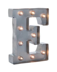 Darice Silver Metal Marquee Letter 9.875"-E