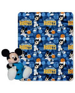 The Northwest Company Nuggets -Disney 40x50 Fleece Throw w/ 14" Plush Mickey Hugger