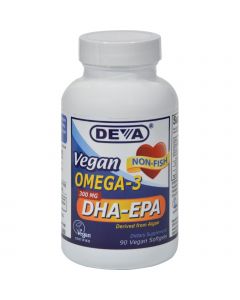 Deva Vegan Vitamins Omega 3 DHA EPA - 90 softgels