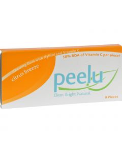Peelu Chewing Gum Display - Citrus Breeze - 8 ct - Case of 12