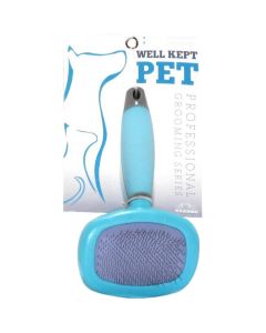 Nandog Pet Gear Nandog Brush With Gel Handle-Oval Pin Blue