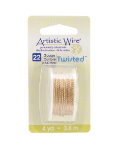 Beadalon Artistic Wire Twisted-Non-Tarnish Brass - 22 Gauge, 4yd