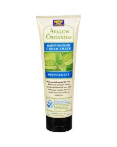 Avalon Organics Moisturizing Cream Shave Peppermint - 8 fl oz