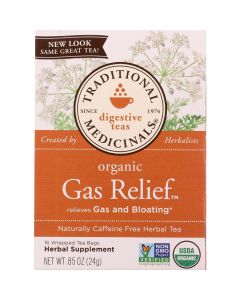 Traditional Medicinals Tea - Organic - Gas Relief - 16 bags - case of 6