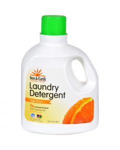 Sun and Earth 2X Laundry Detergent - Light Citrus Scent- Case of 4 - 100 oz