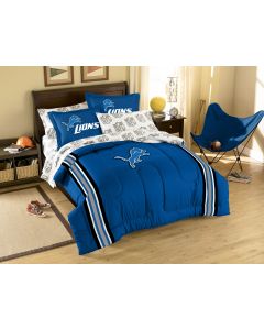 The Northwest Company Lions Twin/Full Chenille Embroidered Comforter Set (64x86) with 2 Shams (24x30) (NFL) - Lions Twin/Full Chenille Embroidered Comforter Set (64x86) with 2 Shams (24x30) (NFL)