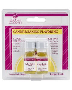 Lorann Oils Candy & Baking Flavoring .125oz 2/Pkg-Cake Batter