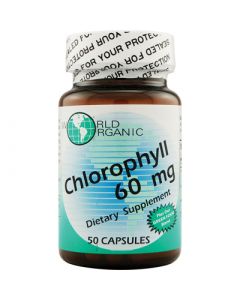World Organic Chlorophyll - 60 mg - 50 Capsules