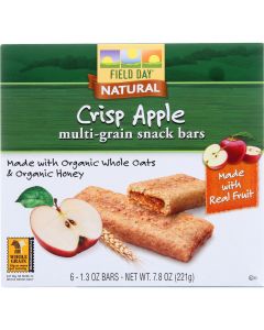 Field Day Snack Bars - Organic - Multi-Grain - Filled - Crisp Apple - 6/1.3 oz - case of 6