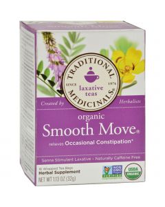 Traditional Medicinals Organic Smooth Move Herbal Tea - 16 Tea Bags - Case of 6