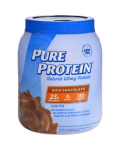 Pure Protein Whey Protein - 100 Percent Natural - Rich Chocolate - 1.6 lb