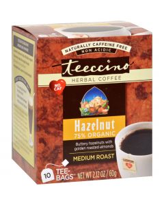 Teeccino Organic Tee Bags - Mediterranean Hazelnut - 10 Bags