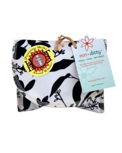 Eco Ditty Snack Bag - Whispering Grass Black and White