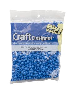Darice Pony Beads 6mmX9mm 720/Pkg-Opaque Neon Blue