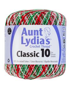 Coats Crochet Aunt Lydia's Classic Crochet Thread Size 10-Shades Of Christmas
