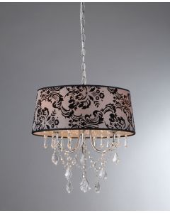 Warehouse of Tiffany Eris Crystal Chrome 4-light Chandelier