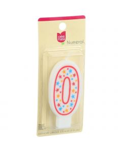 Cake Mate Birthday Party Candle - Numeral - 0 - 3 in - 1 Count - Case of 6