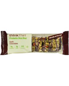Think Products Thin Crunch Bar - Chocolate Dipped Nut - Case of 10 - 1.41 oz