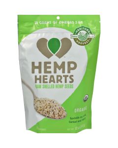 Manitoba Harvest Certified Organic Hemp Hearts Shelled Hemp Seed- Case of 6 - 12 oz