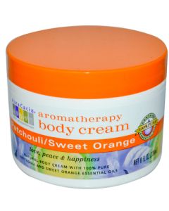 Aura Cacia Body Cream Patchouli and Sweet Orange - 8 oz