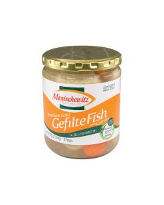 Manischewitz Jelled Premium Gold Gefilte Fish - Case of 12 - 14.5 oz.