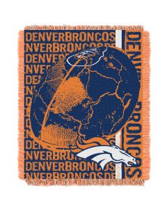 The Northwest Company Broncos  48x60 Triple Woven Jacquard Throw - Double Play Series