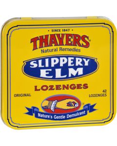 Thayers Slippery Elm Lozenges Original - 42 Lozenges - Case of 10