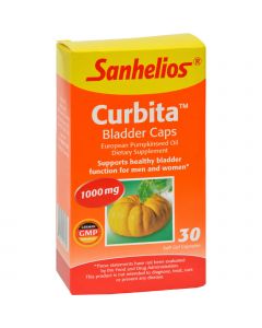 Sanhelios Curbita Bladder Caps European Pumpkinseed Oil - 1000 mg - 30 Softgels