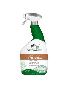 Vet's Best Pet Flea and Tick Home Spray 32oz Green 4.8" x 2.9" x 10.75"