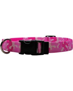 Yellow Dog Design Yellow Dog Collar Medium 14"-20"-Camo Pink