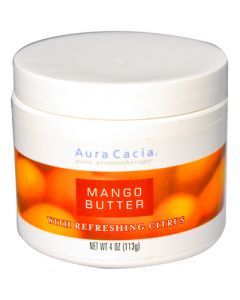 Aura Cacia Body Butter Mango Butter with Refreshing Citrus - 4 fl oz