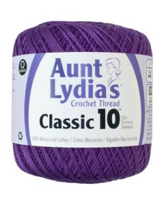 Coats Crochet Aunt Lydia's Classic Crochet Thread Size 10-Purple