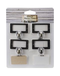 BCI Crafts Salvaged Antique Library Plate Pull Kit 4/Pkg-