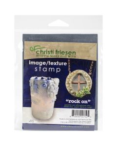Great Create Christi Friesen Texture Stamp 4.25"X5.5"-Rock On