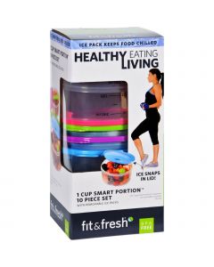 Fit and Fresh Containers - Healthy Living - Smart Portion - 1 Cup Size - 10 Pieces
