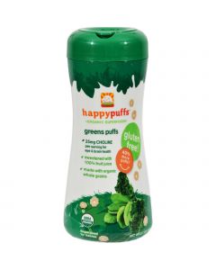 Happy Baby Organic Puffs Greens - 2.1 oz - Case of 6