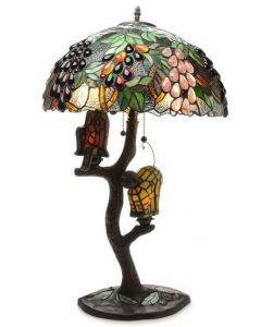 Warehouse of Tiffany 4-light Nature-inspired Table Lamp