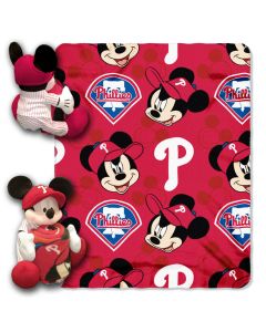 The Northwest Company Phillies  -Disney 40x50 Fleece Throw w/ 14" Plush Mickey Hugger