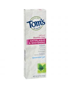 Tom's of Maine Antiplaque and Whitening Toothpaste Spearmint Gel - 4.7 oz - Case of 6