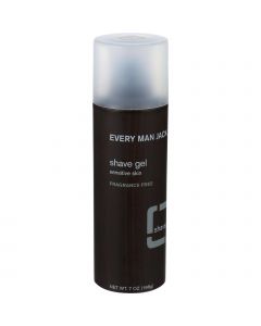 Every Man Jack Shave Gel - Sensitive Skin - Fragrance Free - 7 oz