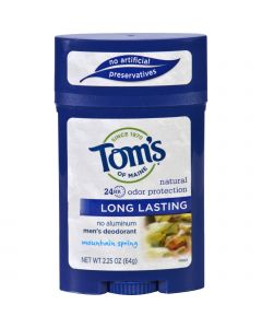 Tom's of Maine Men's Deodorant Mountain Spring - 2.25 oz - Case of 6