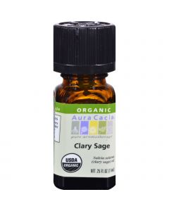 Aura Cacia Organic Essential Oil - Clary Sage - .25 oz