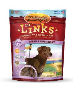 Zuke's Lil' Links Healthy Grain Free Little Sausage Links for Dogs Rabbit and Apple