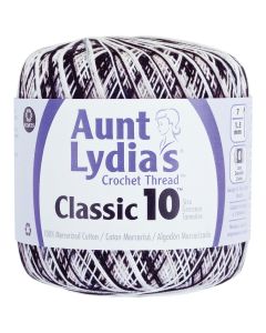 Coats Crochet Aunt Lydia's Classic Crochet Thread Size 10-Zebra