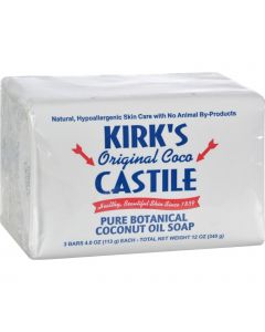 Kirk's Natural Castile Soap Original - 4 oz Each / Pack of 3