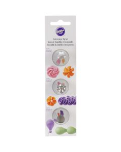 Wilton Decorating Tip Set 3/Pkg-XL - Star #1M, Flower #2D & Round #2A