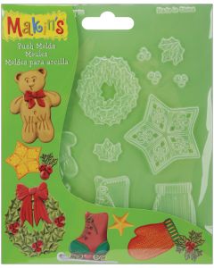 Makin's USA Makin's Clay Push Molds-Christmas Decor
