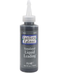 Plaid:Craft Gallery Glass Liquid Leading 4oz-Black