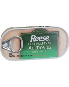 Reese Anchovies - Flat Fillets - in Pure Olive Oil - 2 oz - Case of 10
