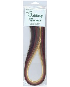Lake City Craft Quilling Paper .125" 80/Pkg-Brown & Tan (8 Colors) - Quilling Paper .125" 80/Pkg-Brown & Tan (8 Colors)